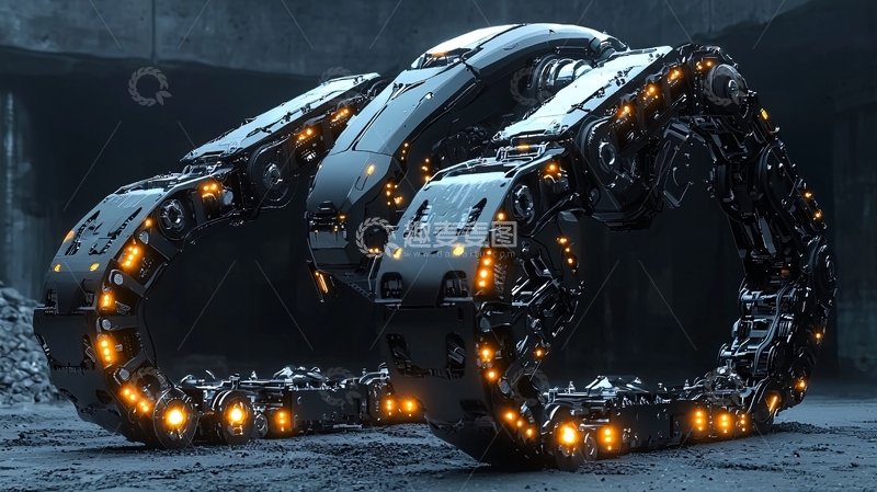 高清大图下载【趣麦麦图】未来科技履带车