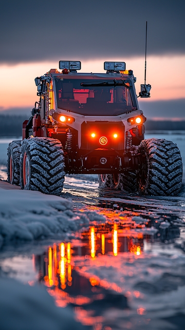 冰雪路面越野车