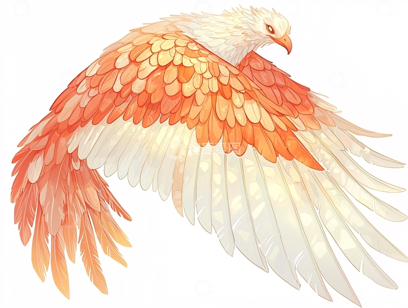 高清大图下载【趣麦麦图】火焰色翅膀的鸟