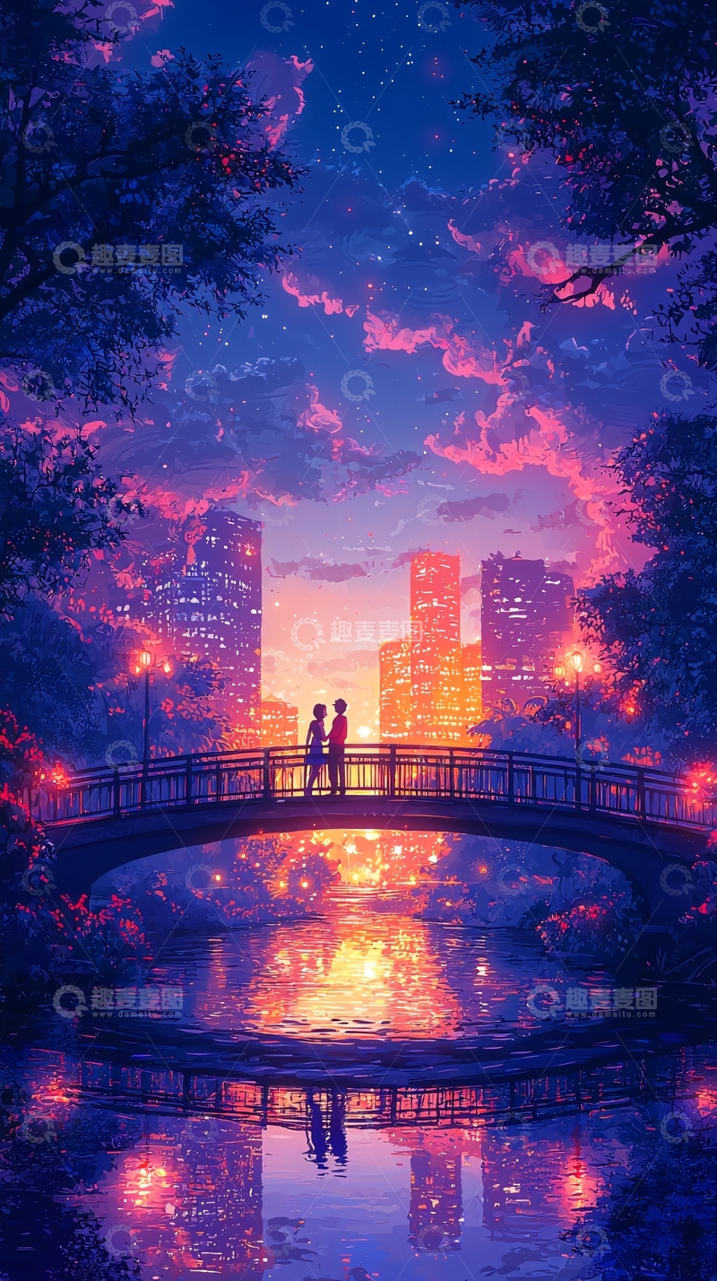 高清大图下载【趣麦麦图】动漫情侣