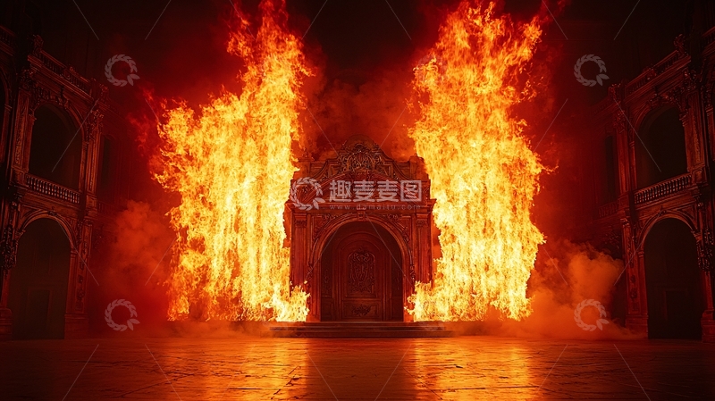 高清大图下载【趣麦麦图】烈焰焚烧巴洛克建筑