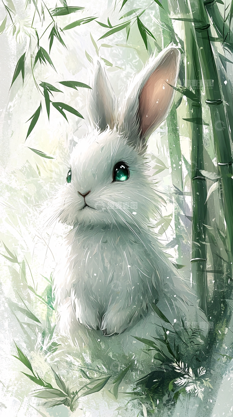 高清大图下载【趣麦麦图】白兔