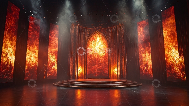 高清大图下载【趣麦麦图】火焰舞台