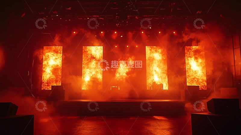 高清大图下载【趣麦麦图】舞台火焰特效