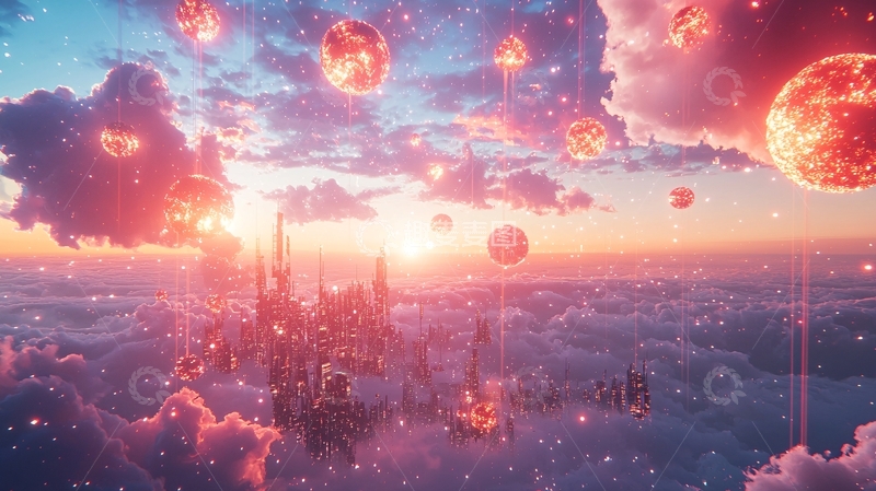 高清大图下载【趣麦麦图】梦幻天空之城