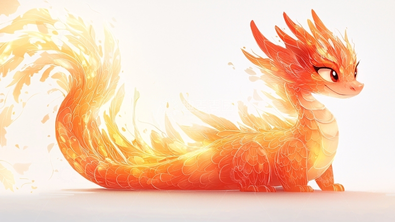 高清大图下载【趣麦麦图】可爱的小火焰龙