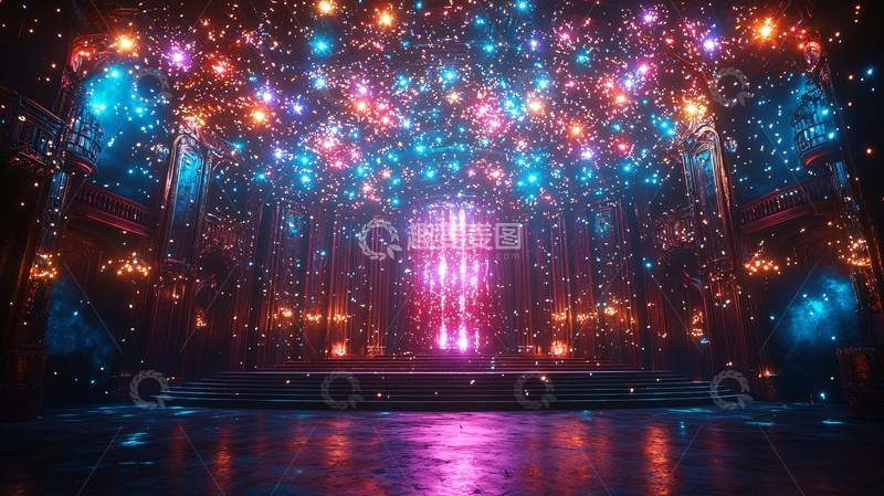 高清大图下载【趣麦麦图】绚丽多彩的奇幻灯光秀