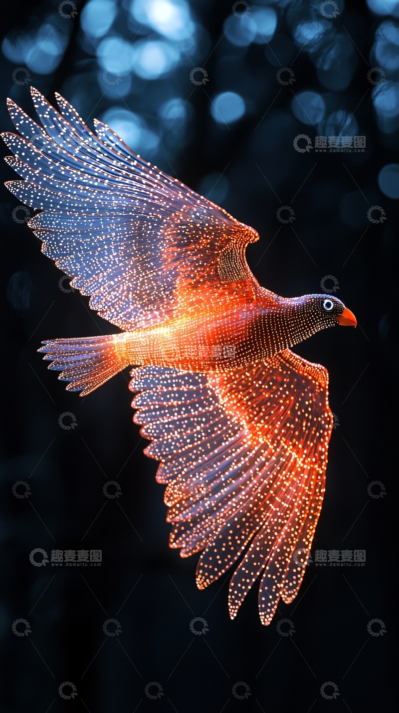 高清大图下载【趣麦麦图】光影鸟类艺术图