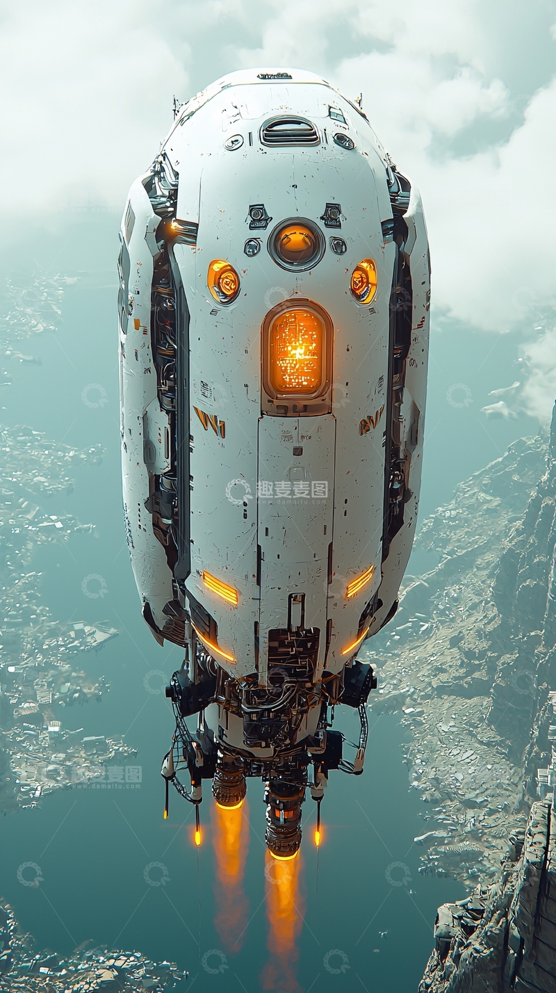高清大图下载【趣麦麦图】未来科技飞船18
