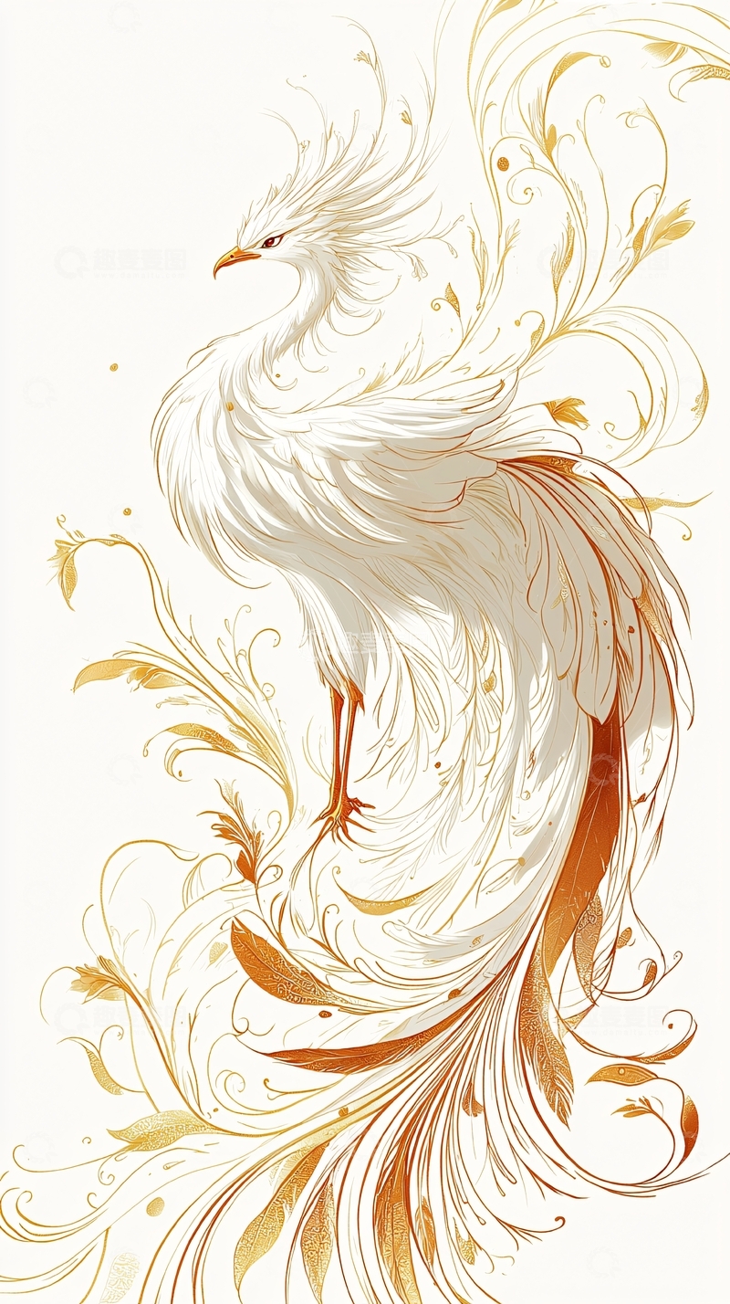 高清大图下载【趣麦麦图】白色凤凰
