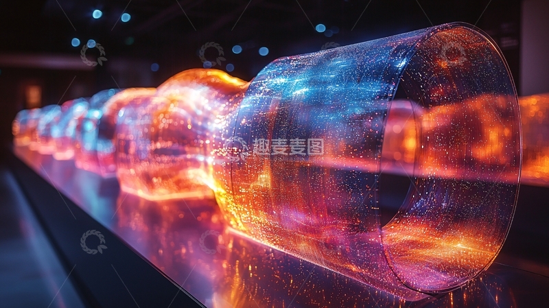 高清大图下载【趣麦麦图】光影玻璃艺术装置