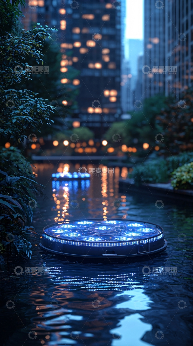 高清大图下载【趣麦麦图】夜景水景灯光