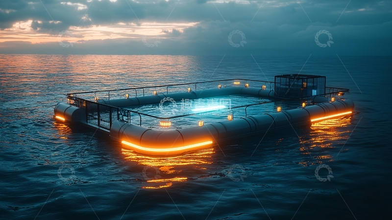 高清大图下载【趣麦麦图】海上漂浮泳池