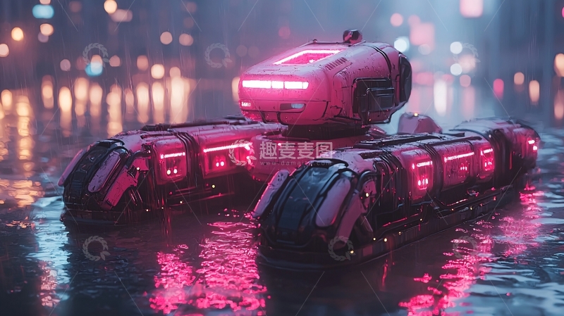 高清大图下载【趣麦麦图】未来都市装甲车