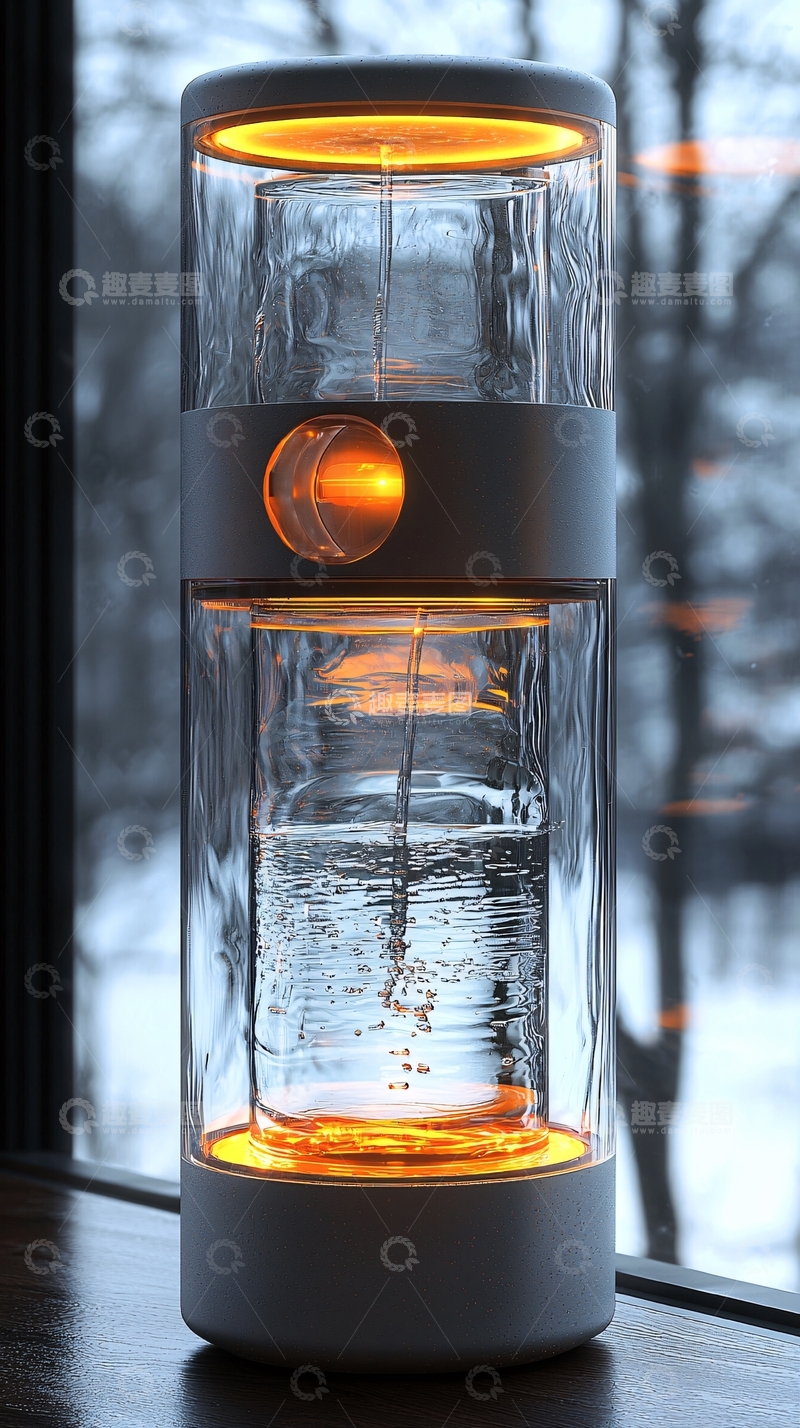 高清大图下载【趣麦麦图】玻璃水杯灯光装置