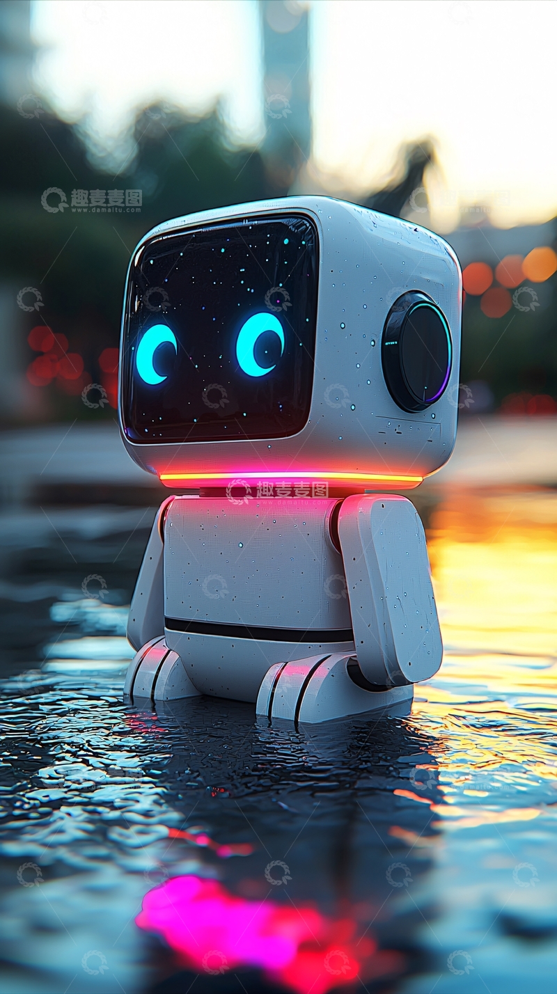 高清大图下载【趣麦麦图】可爱小机器人