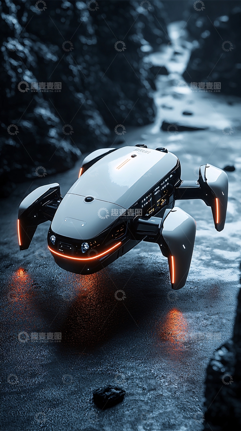 高清大图下载【趣麦麦图】未来科技飞行器