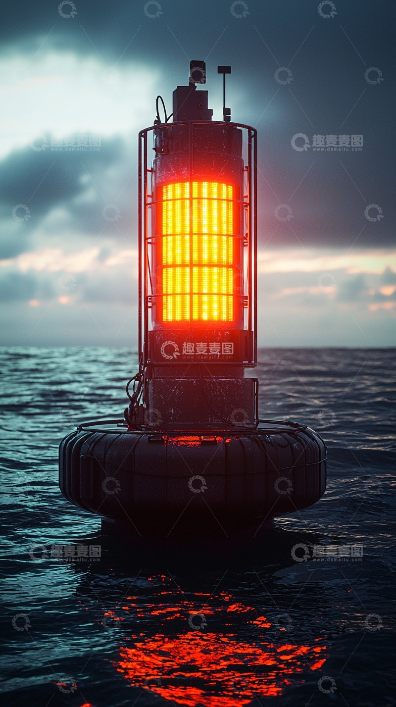 高清大图下载【趣麦麦图】海面上的发光装置