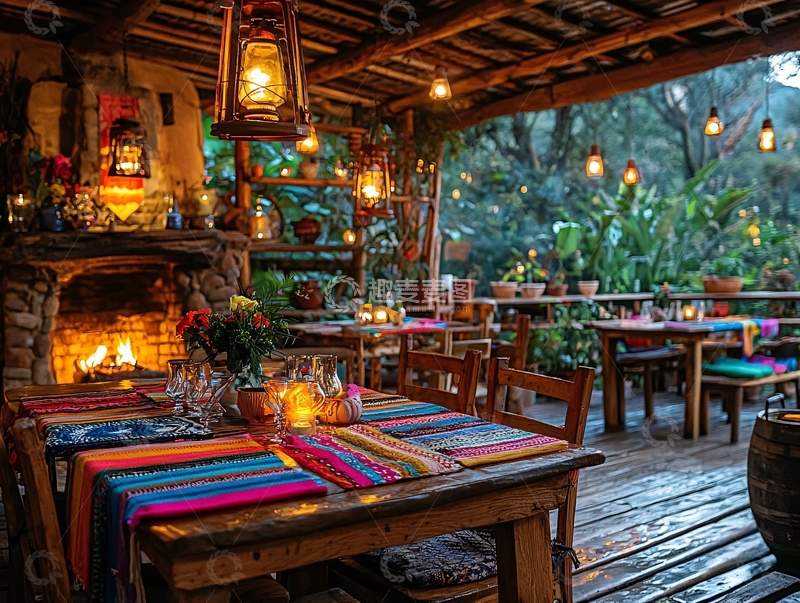 高清大图下载【趣麦麦图】温馨乡村风餐厅