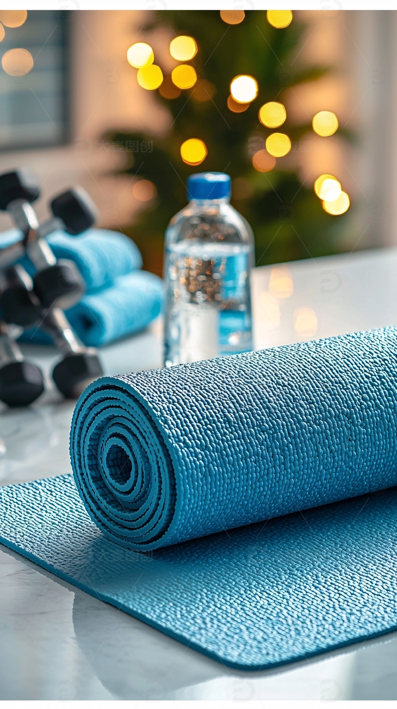 蓝色瑜伽垫