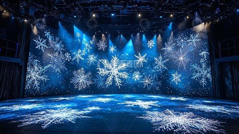 高清大图下载【趣麦麦图】冰雪奇缘舞台背景