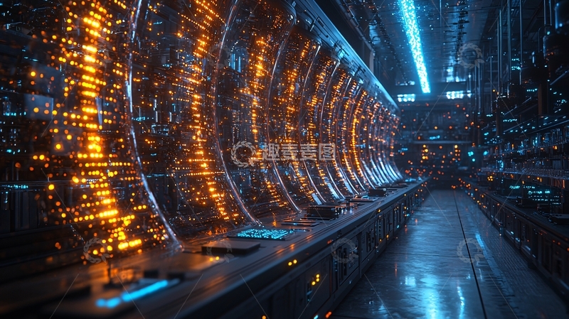 高清大图下载【趣麦麦图】未来科技服务器机房
