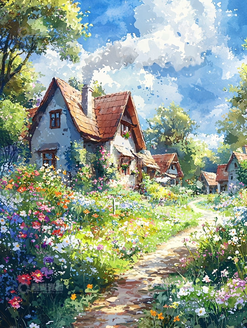 高清大图下载【趣麦麦图】田园风小屋
