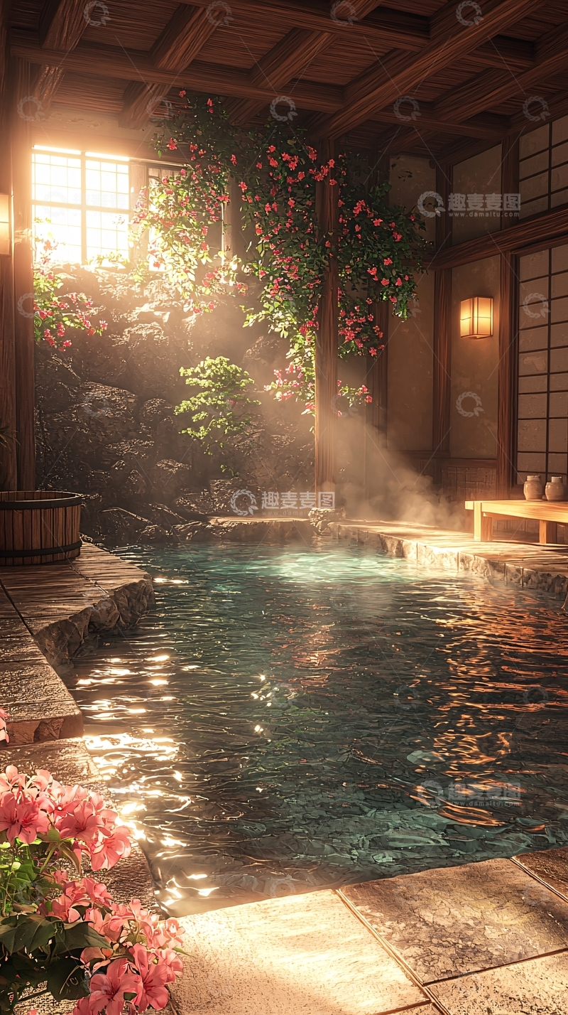 高清大图下载【趣麦麦图】日式温泉房间