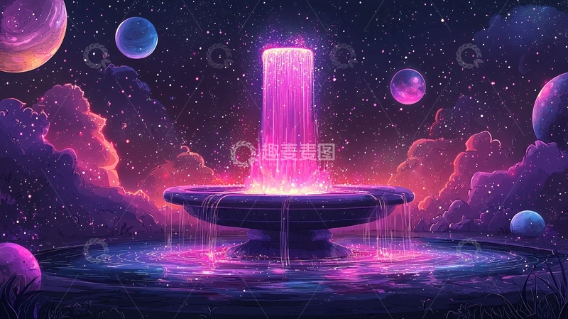 高清大图下载【趣麦麦图】宇宙瀑布
