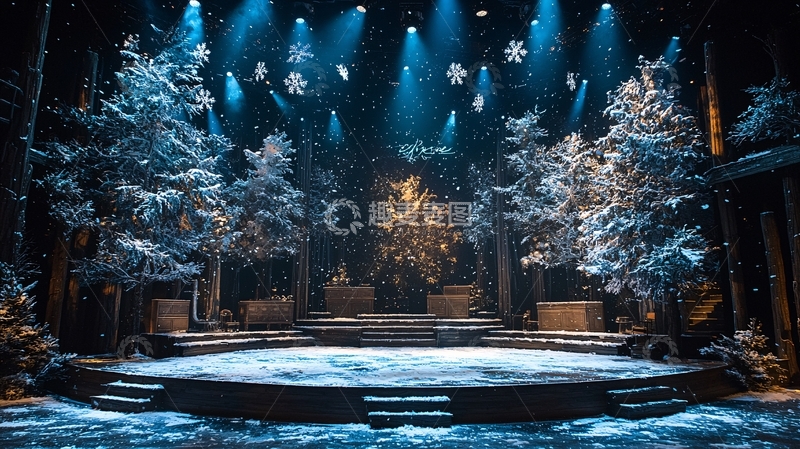 高清大图下载【趣麦麦图】冬季舞台剧场景