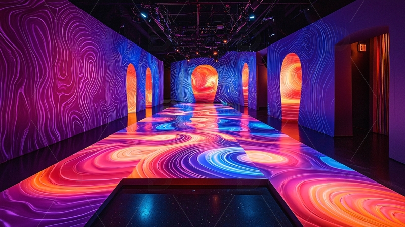 高清大图下载【趣麦麦图】梦幻沉浸式光影走廊