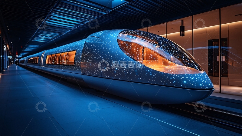 高清大图下载【趣麦麦图】未来感高铁