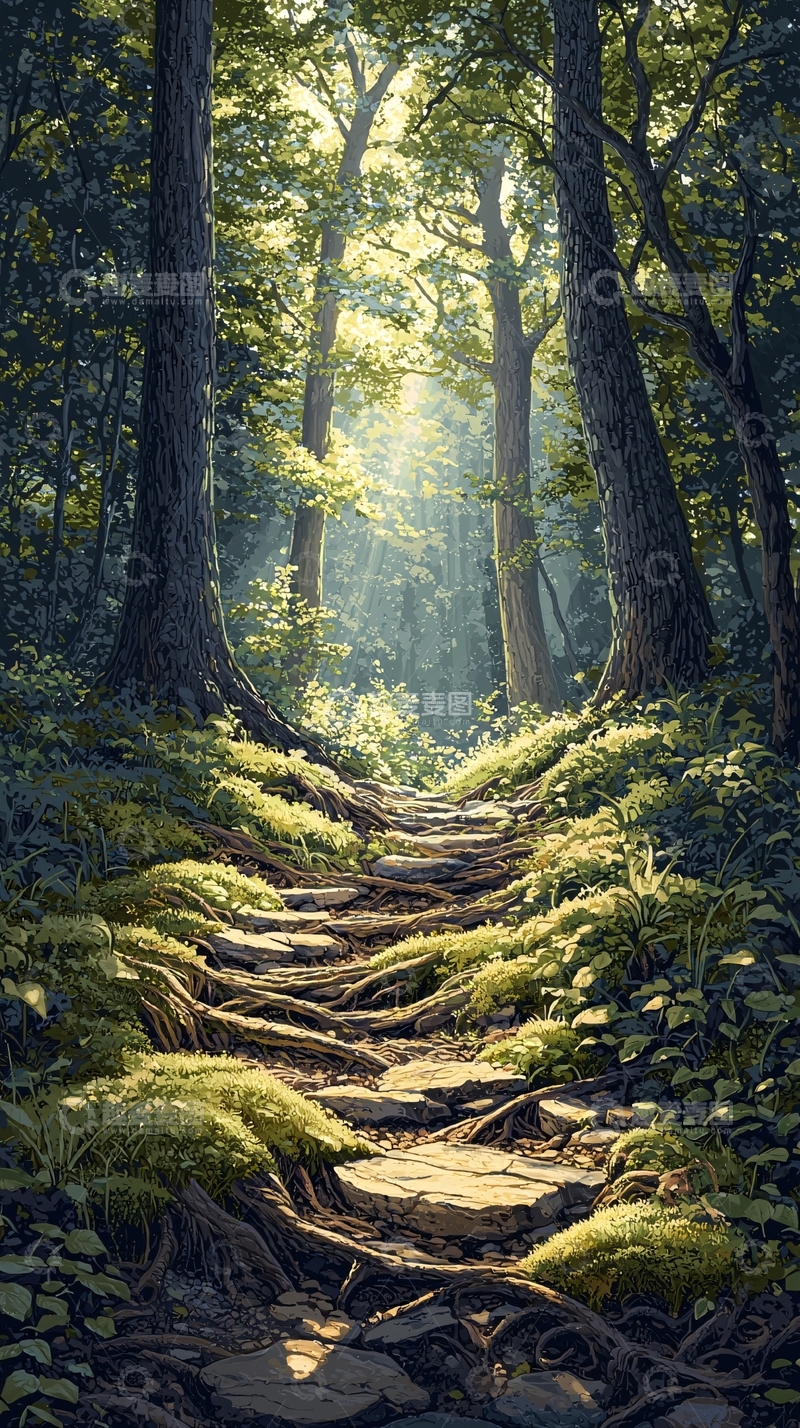 高清大图下载【趣麦麦图】森林小路