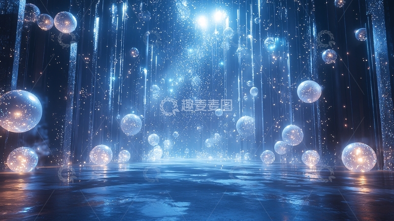 高清大图下载【趣麦麦图】蓝色光线通道