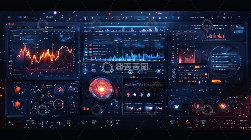 高清大图下载【趣麦麦图】科幻风格数据面板