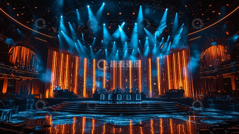 高清大图下载【趣麦麦图】舞台灯光秀