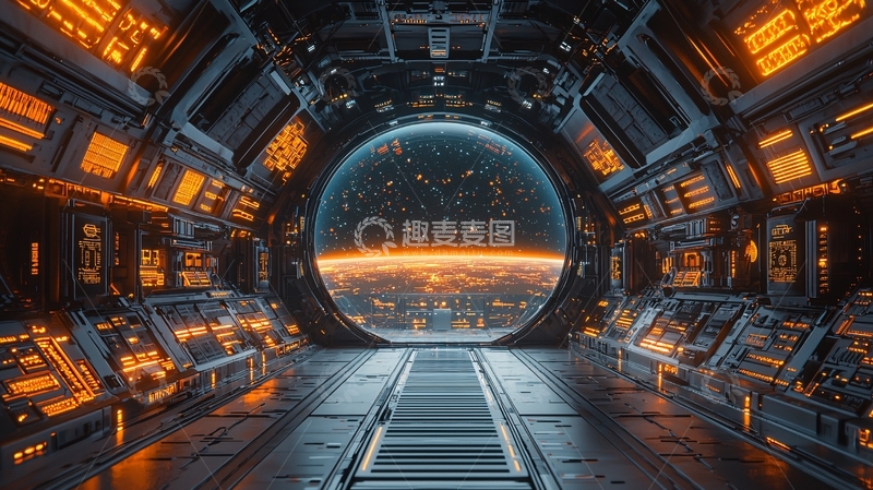 高清大图下载【趣麦麦图】宇宙飞船内部景观