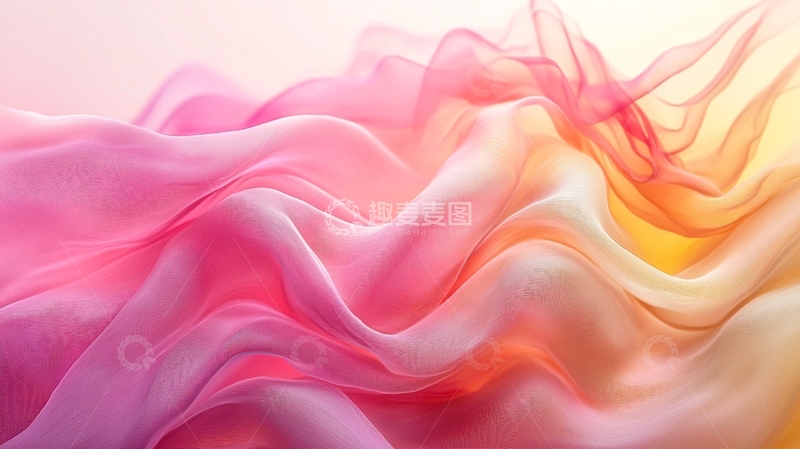 高清大图下载【趣麦麦图】粉色渐变丝绸质感