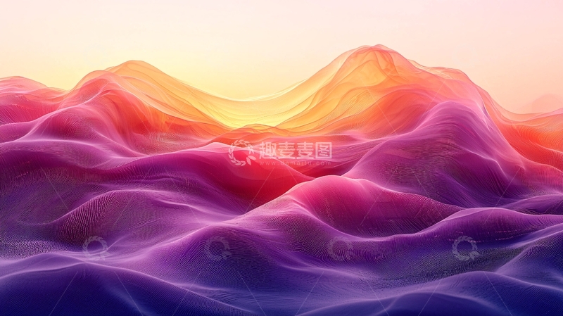 高清大图下载【趣麦麦图】梦幻彩色山峦