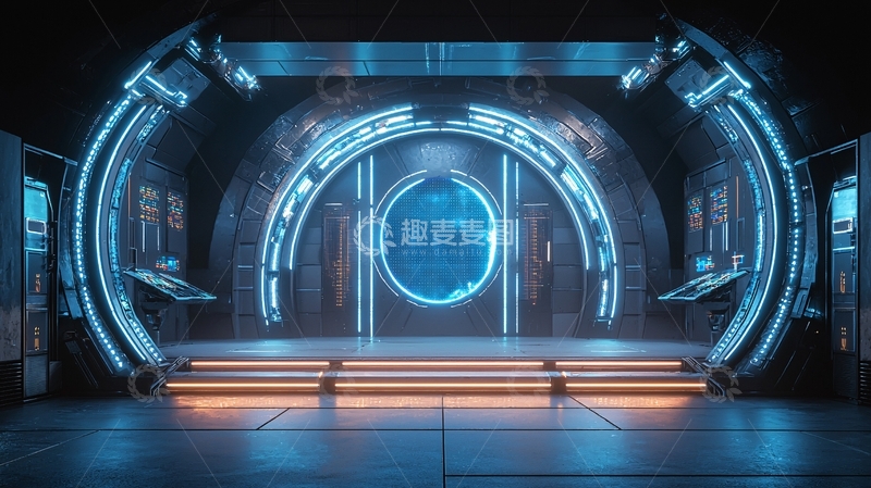 高清大图下载【趣麦麦图】未来科技感通道