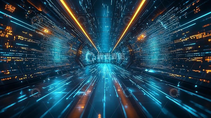高清大图下载【趣麦麦图】未来科技隧道4