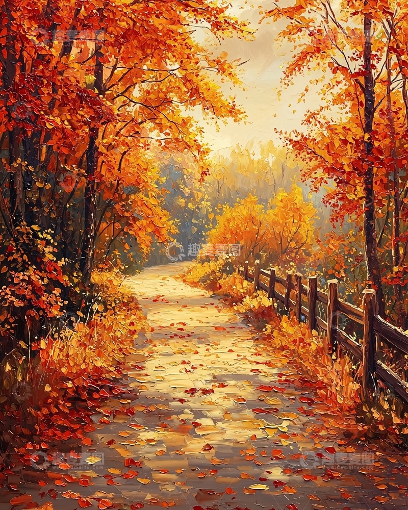 高清大图下载【趣麦麦图】秋日森林小路