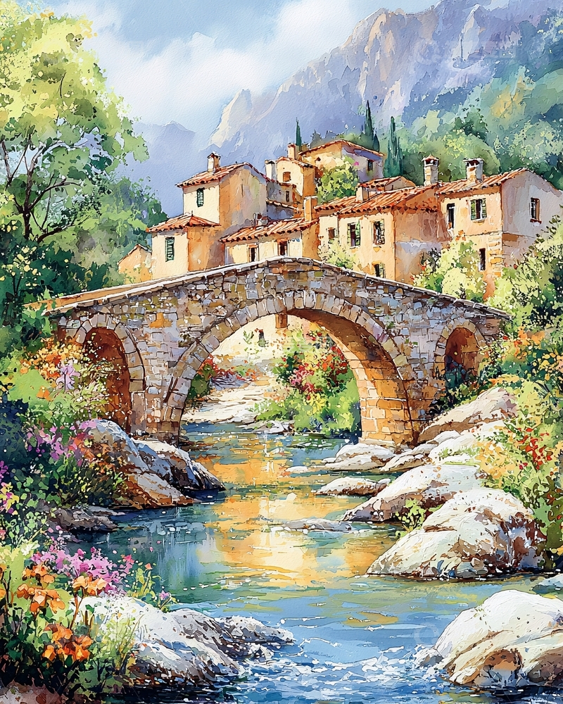 高清大图下载【趣麦麦图】石头桥