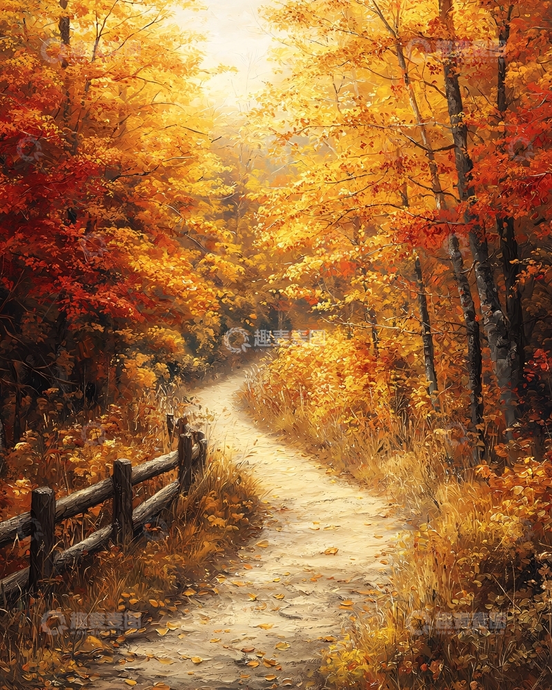 高清大图下载【趣麦麦图】秋日小路