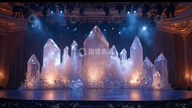 高清大图下载【趣麦麦图】水晶舞台背景