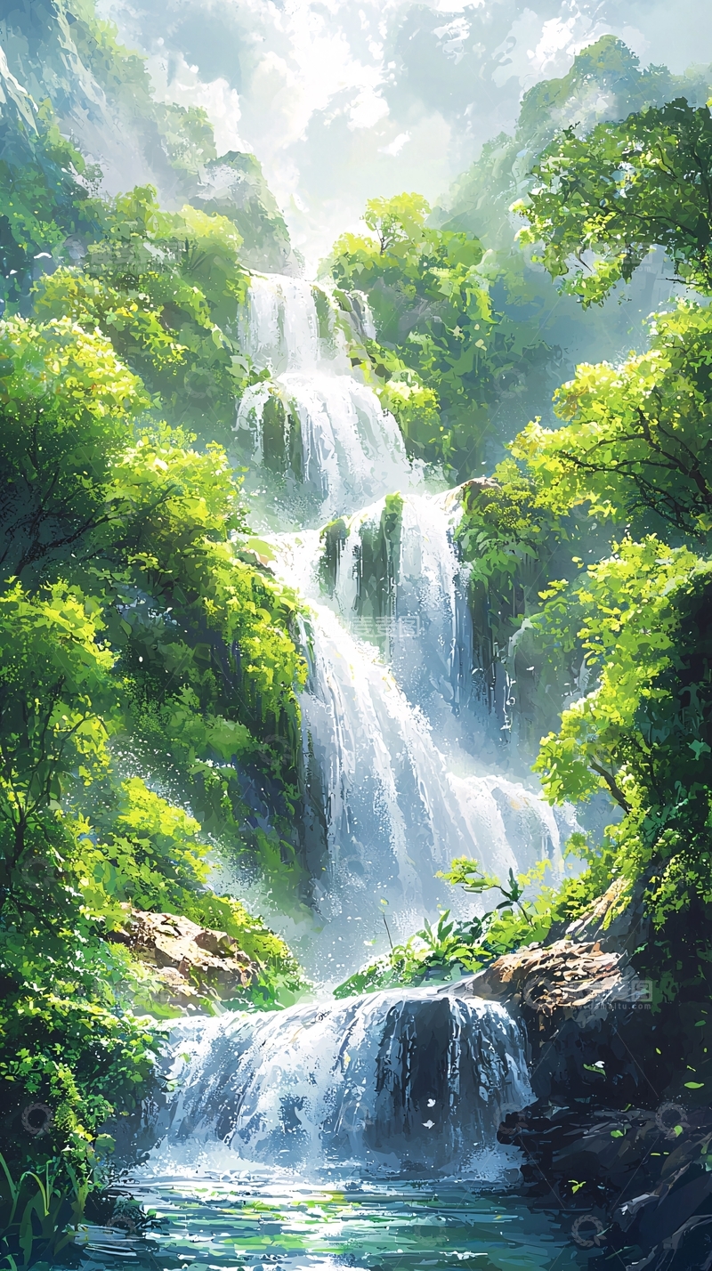 高清大图下载【趣麦麦图】瀑布50