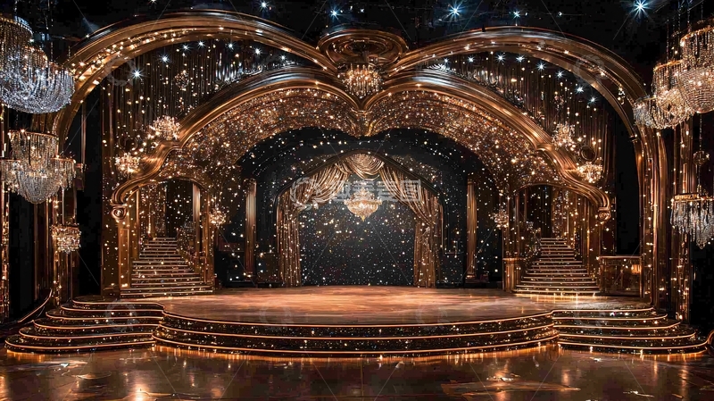 高清大图下载【趣麦麦图】奢华舞台背景
