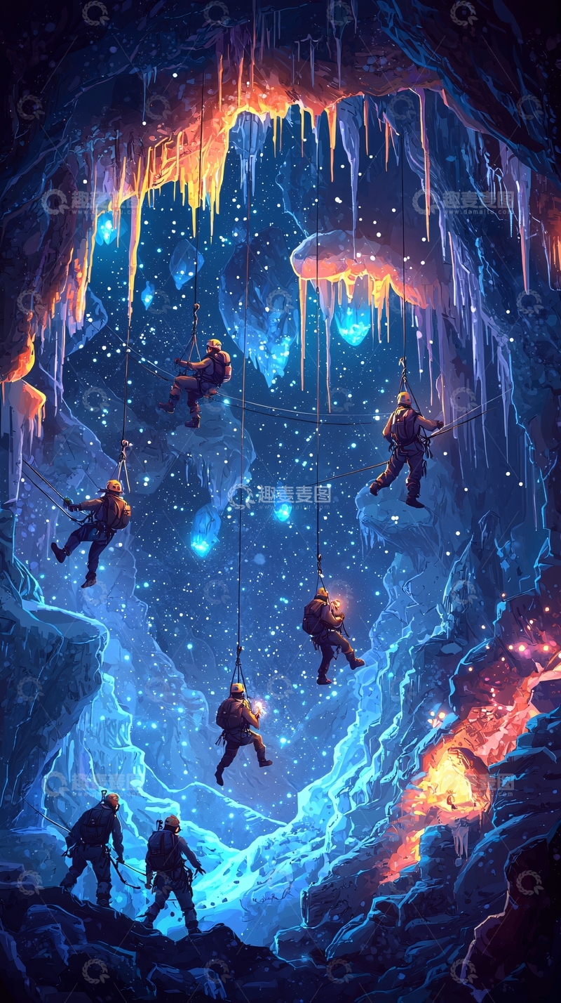 高清大图下载【趣麦麦图】梦幻洞穴探险