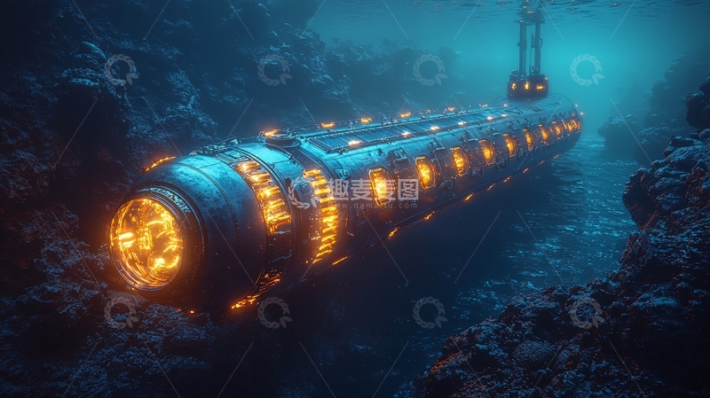 高清大图下载【趣麦麦图】深海潜艇