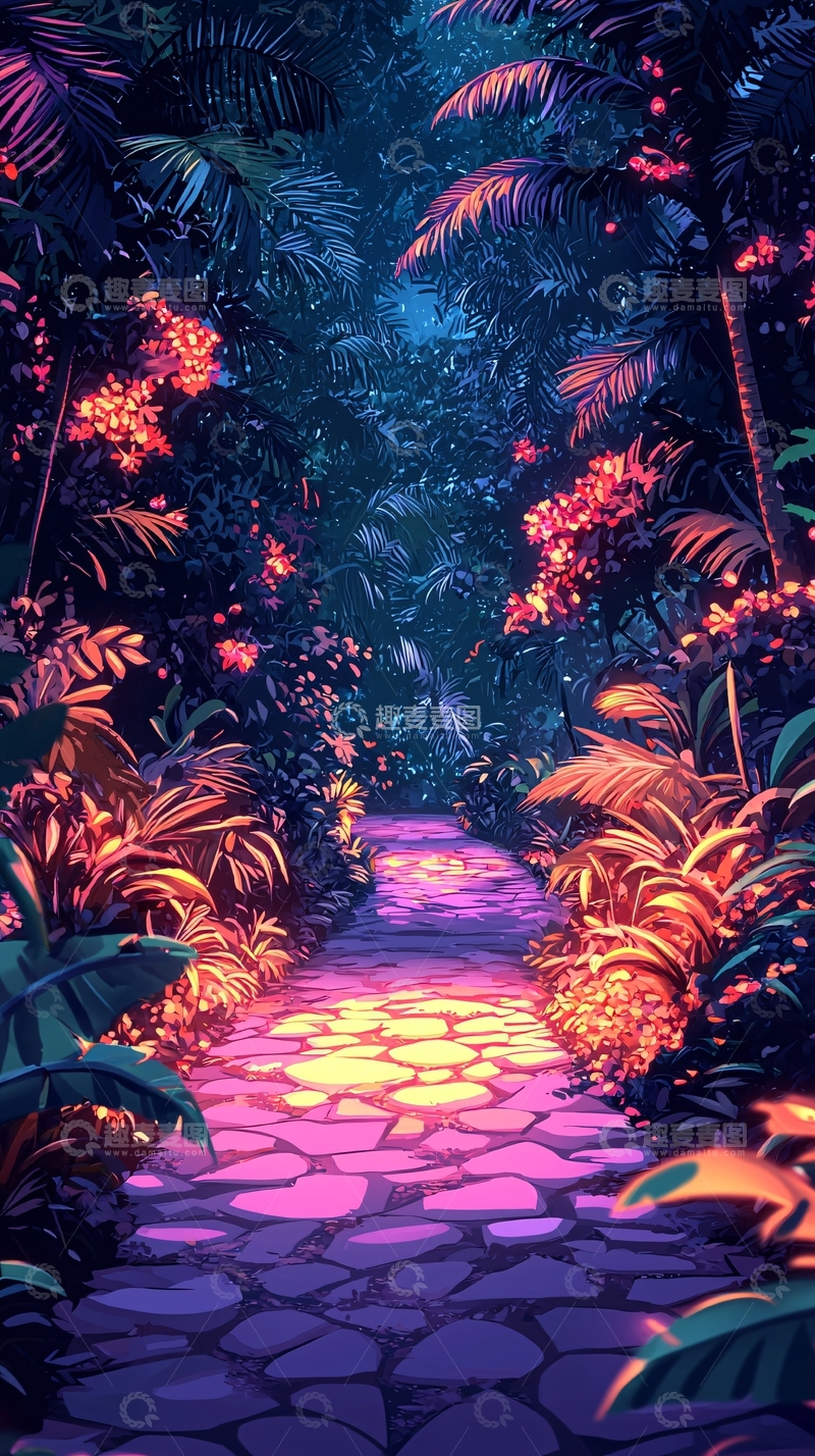 高清大图下载【趣麦麦图】梦幻雨林小路